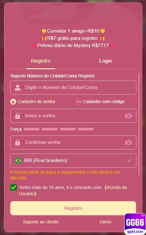 gg66.com Cadastro Vantagens